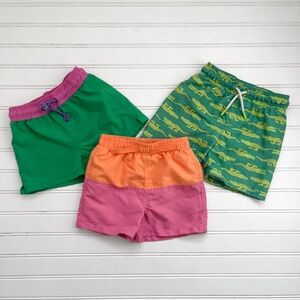 PRIMARY, COTTON ON Bundle of Boys Brightly Colored Swim Trunks